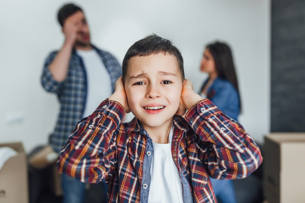 Child feeling distressed during parental conflict and emotional tension at home
